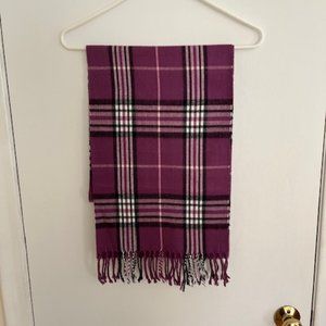 Cashmere feel Purple Plaid Scarf